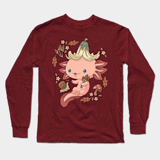 Cottagecore Axolotl Long Sleeve T-Shirt